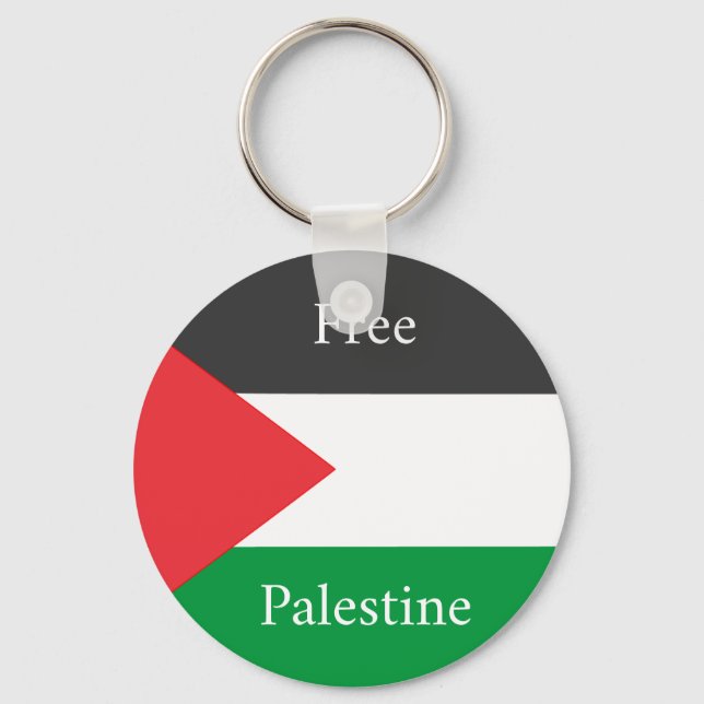 Porte-clés Drapeau palestinien Libérez la Palestine customisé (Recto)