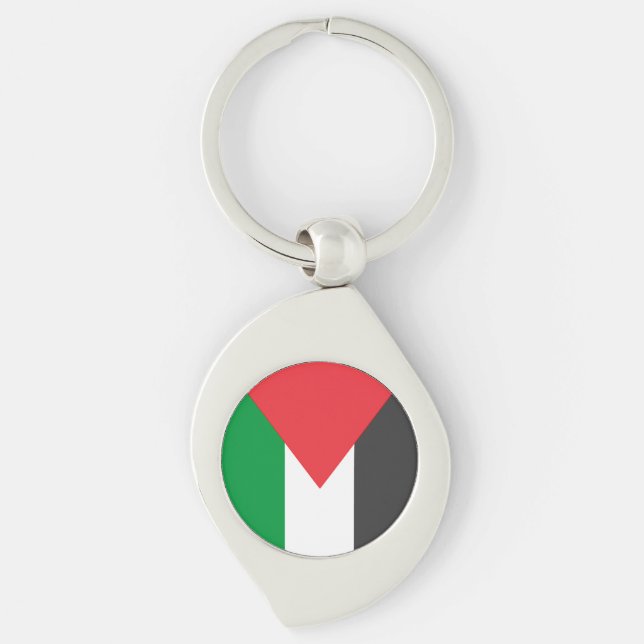 Porte-clés Drapeau palestinien Libérez la Palestine customisé (Devant)