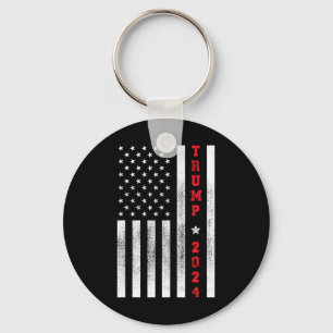 Porte-clés Drapeau Patriotique 4 juillet Trump 2024