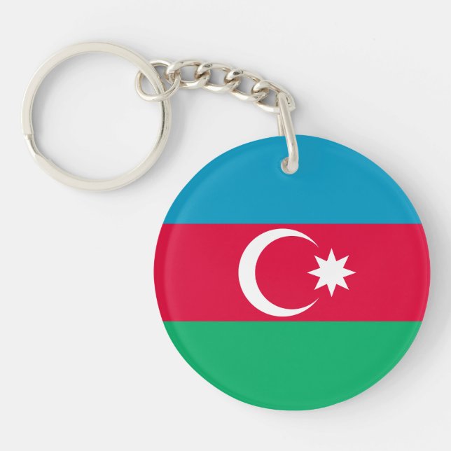 Porte-clés Drapeau patriotique azerbaïdjanais (Devant)