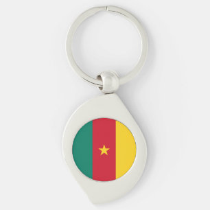 Porte-clés drapeau patriotique camerounais