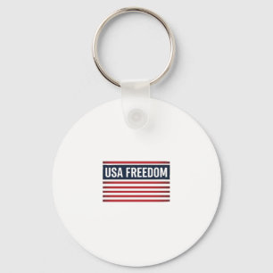 Porte-clés Drapeau patriotique de style USA Freedom Vector De