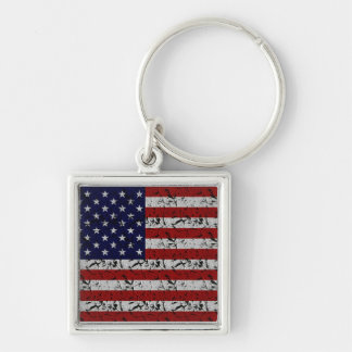 Porte-clés Drapeau patriotique des Etats-Unis d'Américain des