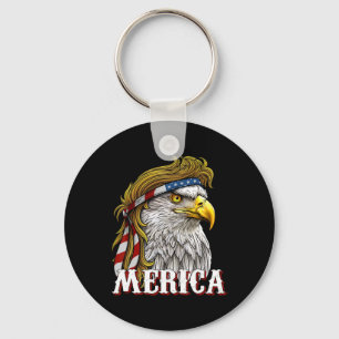 Porte-clés - Drapeau Patriotique Usa Aigle De Liberté - 4 Jui