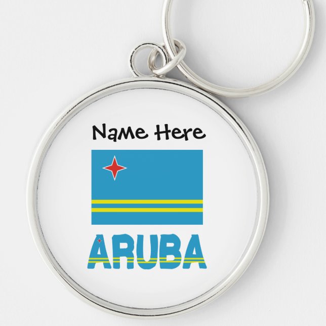 Porte-clés Drapeau personnalisé Aruba et Aruba (Devant)