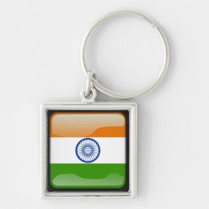 Porte-clés Drapeau poli indien