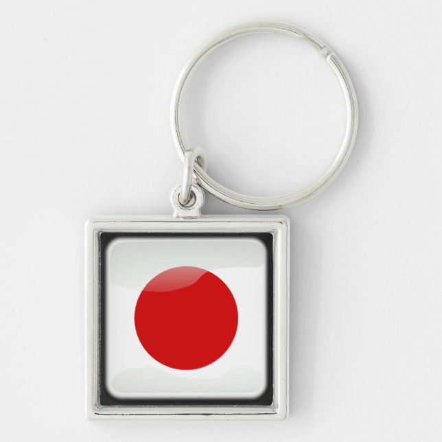 Porte-clés Drapeau poli japonais (Devant)
