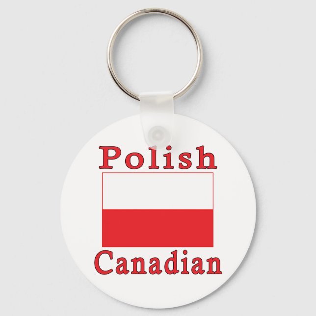 Porte-clés Drapeau polonais Canadien (Recto)