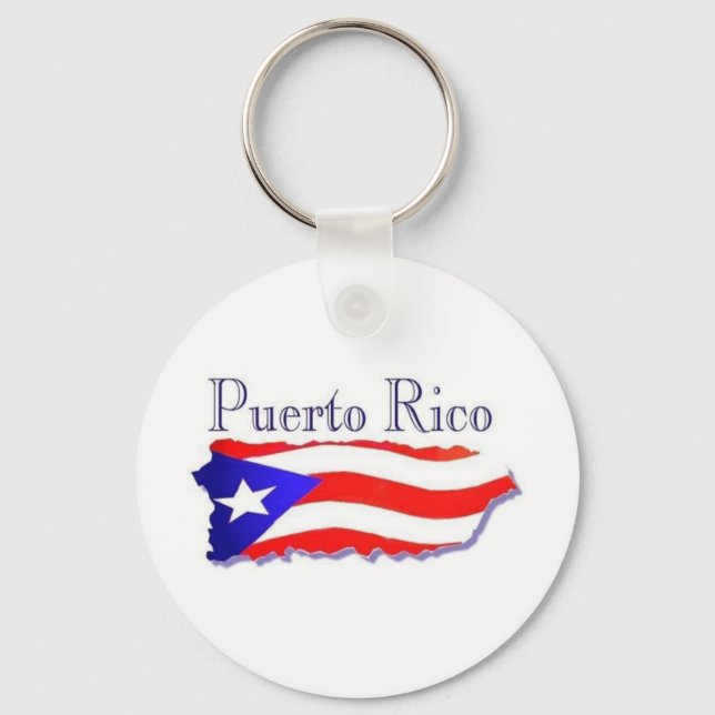 Porte-clés Drapeau Porto Rico Boricua (Recto)