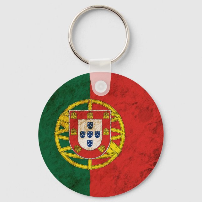 Porte-clés Drapeau portugais robuste (Recto)