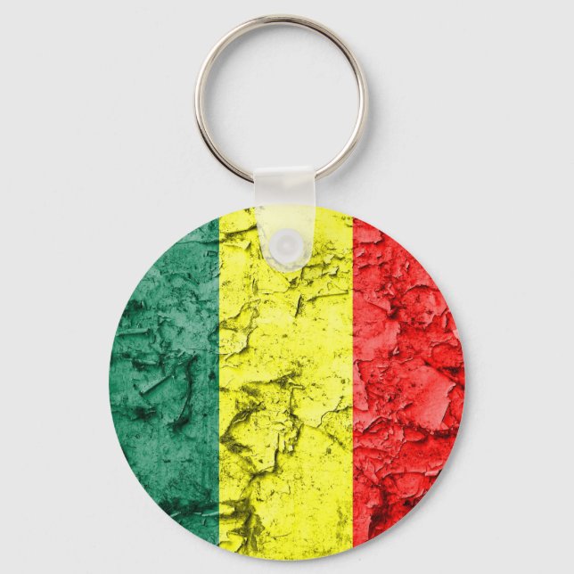 Porte-clés Drapeau rasta vintage (Recto)