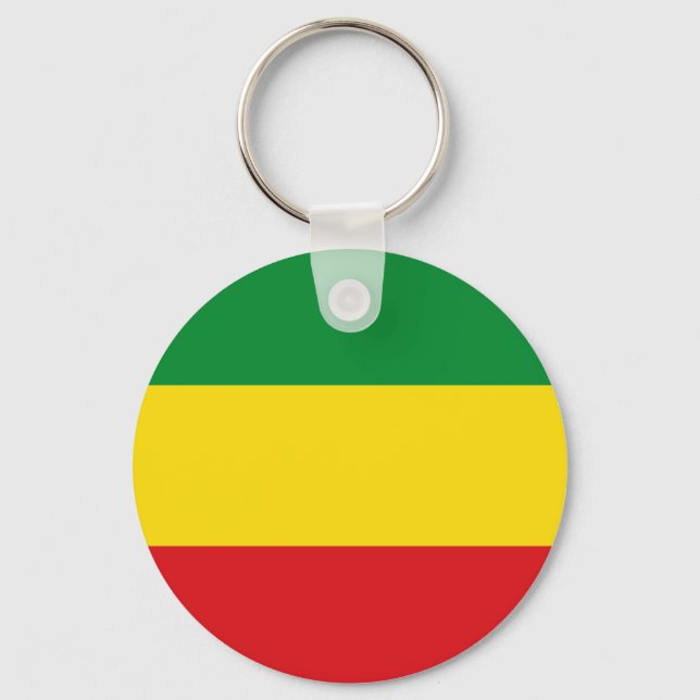 Porte-clés Drapeau rastafari éthiopien Rasta (Recto)