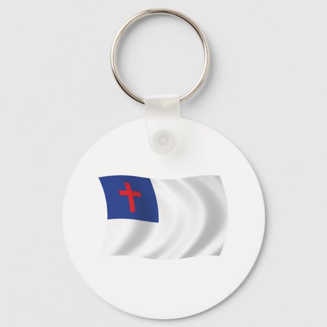 Porte-clés drapeau religion chrétienne (Recto)