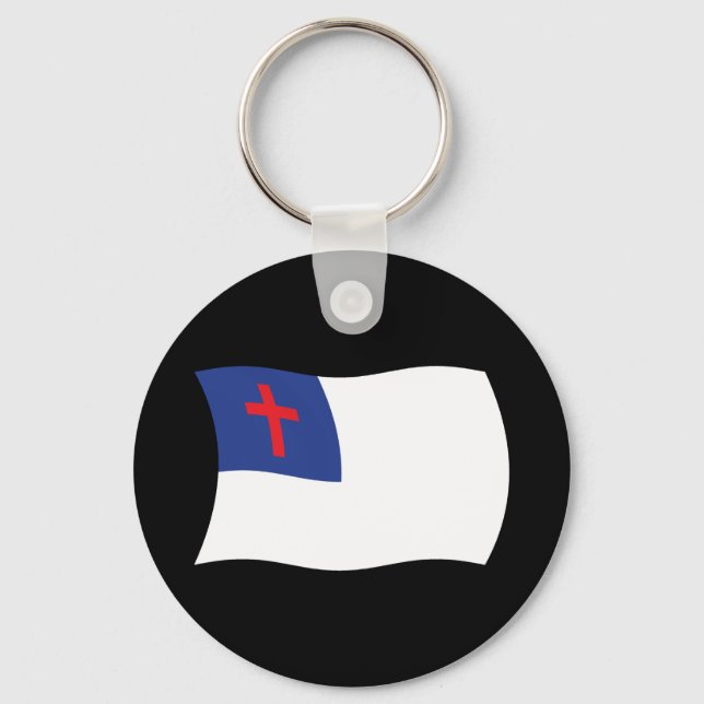 Porte-clés drapeau religion chrétienne (Recto)