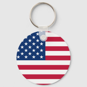 Porte-clés Drapeau rond américain