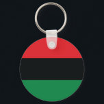 Porte-clés Drapeau rouge, noir et vert<br><div class="desc">Les 3 couleurs panafricaines sur le drapeau représentent : le rouge : le sang qui unit tous les peuples d'ascendance africaine noire, et versé pour la libération ; le NOIR : les noirs dont l'existence en tant que nation, bien qu'elle ne soit pas un État-nation, est affirmée par l'existence du...</div>