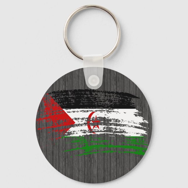 Porte-clés Drapeau sahraoui cool (Recto)