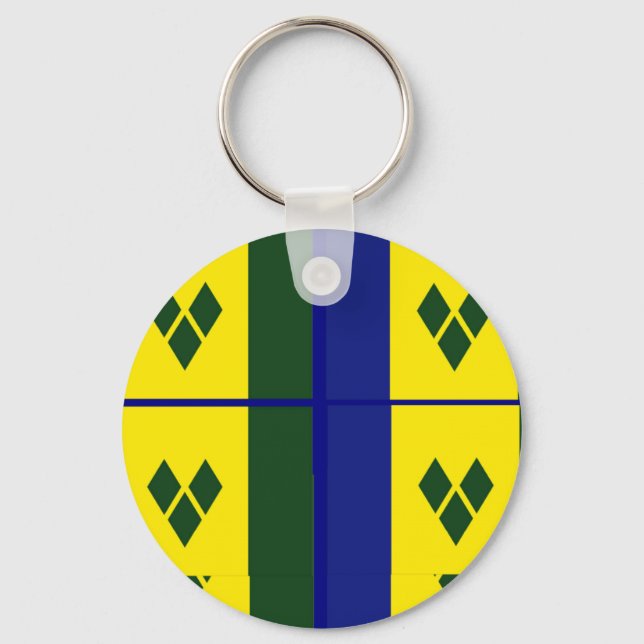 Porte-clés Drapeau Saint-vincent (Recto)