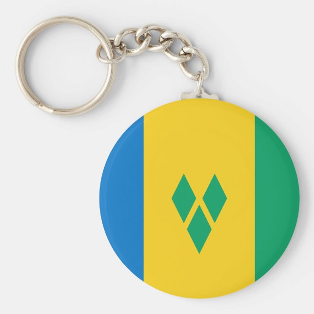 Porte-clés Drapeau Saint-Vincent-et-les Grenadines (Devant)