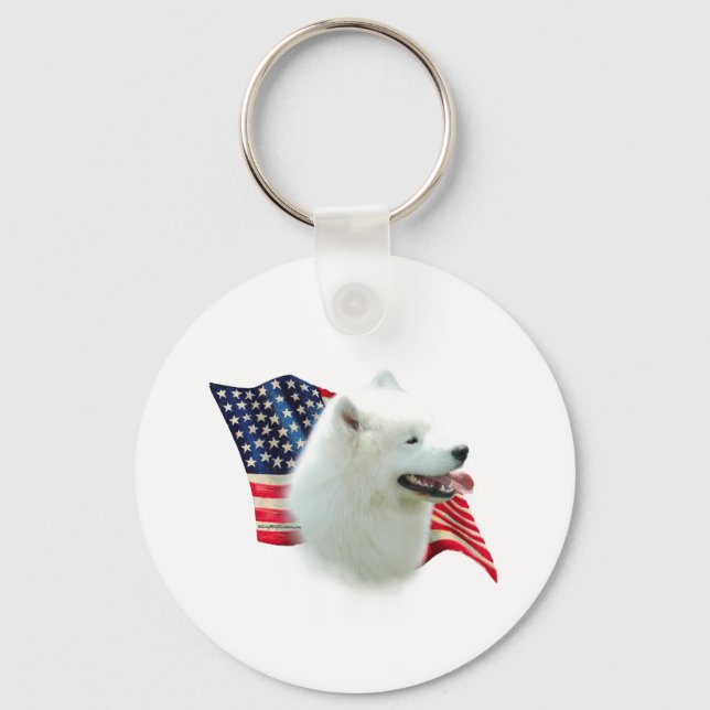 Porte-clés Drapeau Samoyed (Recto)