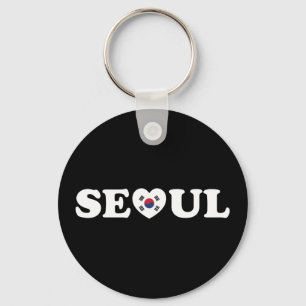 Porte-clés Drapeau Seoul Love Heart Taegeukgi