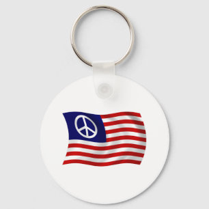 Porte-clés Drapeau Signe de Paix USA