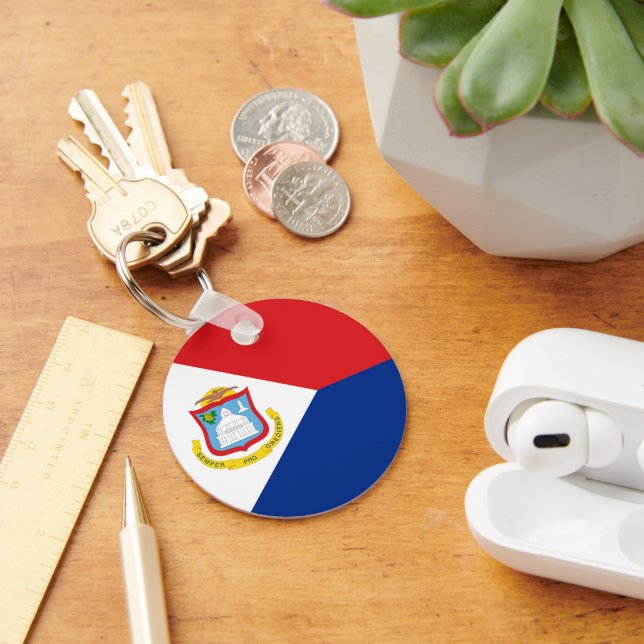Porte-clés Drapeau Sint Maarten (Bureau)