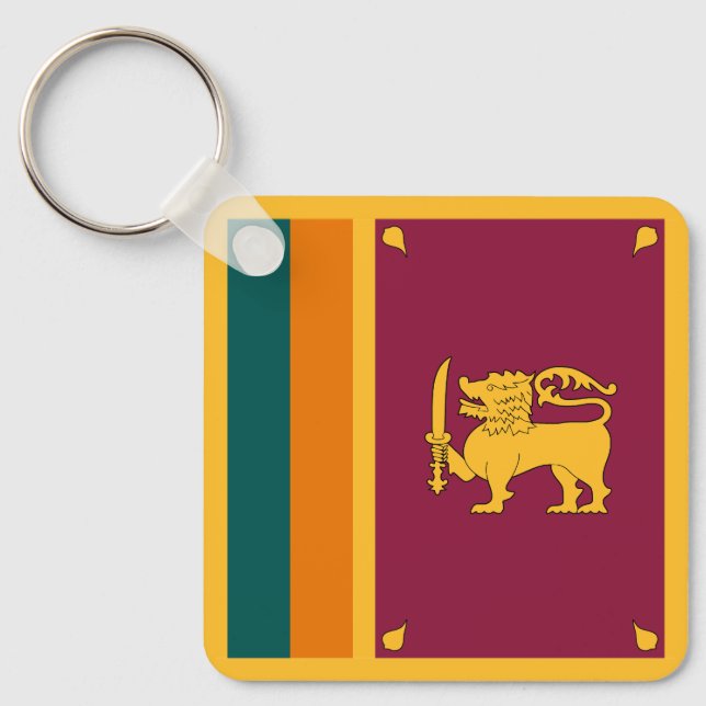 Porte-clés Drapeau Sri Lanka (Recto)