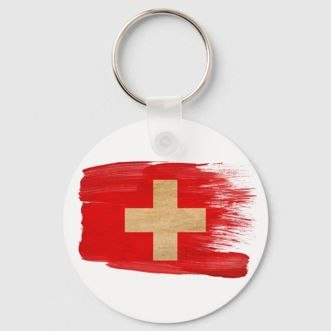 Porte-clés Drapeau Suisse (Recto)