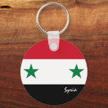Porte-clés Drapeau syrien & patriotes syriens / sports<br><div class="desc">Porte - clés : Drapeau syrien et syrien - amour mon pays,  voyage,  cadeaux de vacances,  patriotes / fans de sports</div>