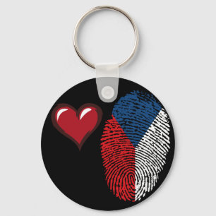 Porte-clés Drapeau tactile tchèque