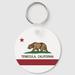 Porte-clés Drapeau Temecula d'état de la Californie