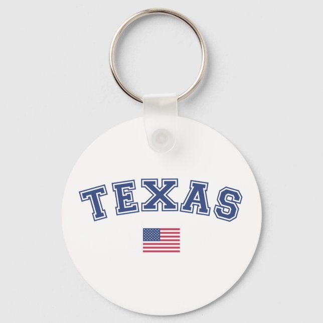Porte-clés Drapeau Texas State USA (Recto)
