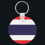 Porte-clés Drapeau Thaïlande<br><div class="desc">Produits World Flag personnalisables - N'hésitez pas à ajouter votre propre texte.</div>