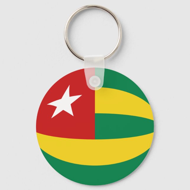 Porte-clés Drapeau Togo Fisheye Porte - clé (Recto)