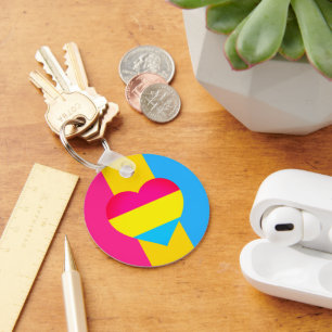 Porte-clés Drapeau transexuel, communauté de coeur et de fier