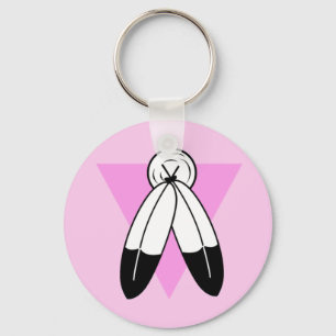 Porte-clés Drapeau Triangle Rose Two-Spirit