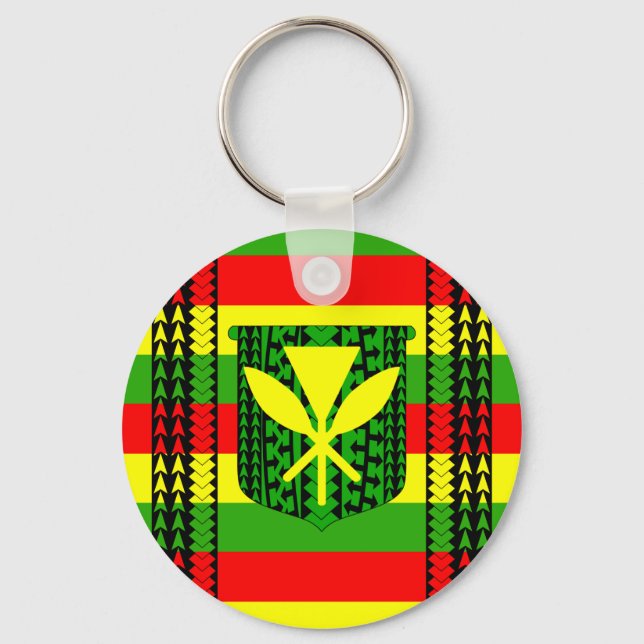 Porte-clés Drapeau tribal Kanaka Maoli (Recto)