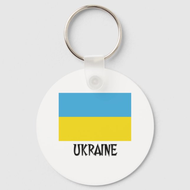 Porte-clés Drapeau Ukraine (Recto)