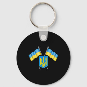 Porte-clés Drapeau Ukraine Emblème Blason Armes Emblème natio
