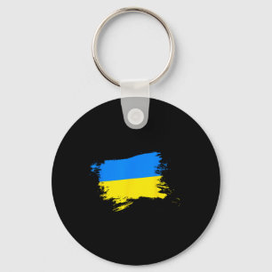 Porte-clés Drapeau ukrainien de soutien Fierté ukrainienne Cœ