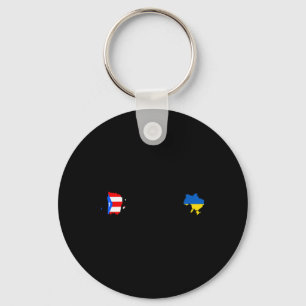 Porte-clés Drapeau ukrainien Porto Rico - Ukraine Porto-Ricai