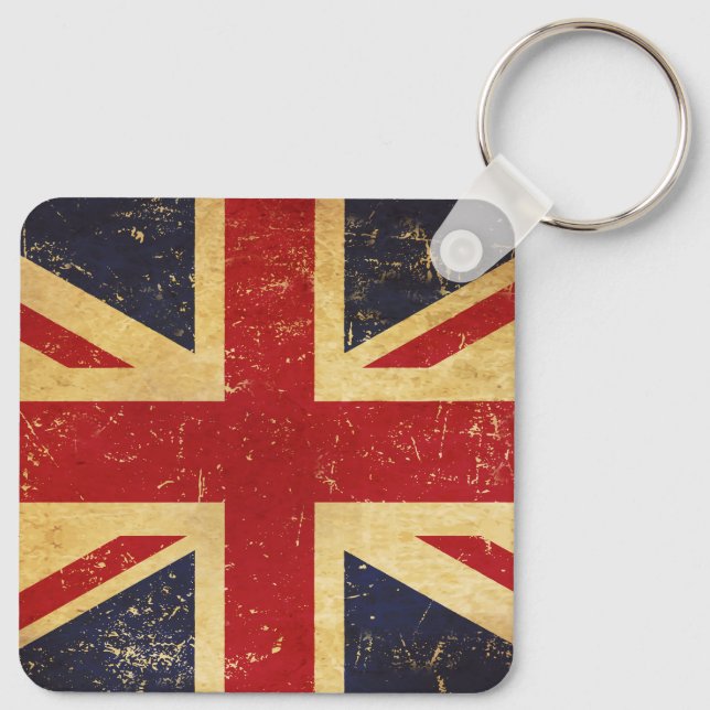 Porte-clés drapeau Union Jack britannique vintage (Dos)