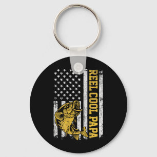 Porte-clés Drapeau Usa Bobine Papa Cool Patriote Design De Pê
