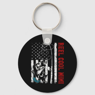 Porte-clés Drapeau Usa Moulinet Cool Mimi Pêche Pêcheur Pêche
