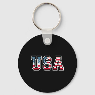 Porte-clés Drapeau Usa Patriotique 4 Juillet Pour Hommes Femm