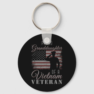 Porte-clés Drapeau Usa Soldat Fière Petite-Fille D'un Vietnam
