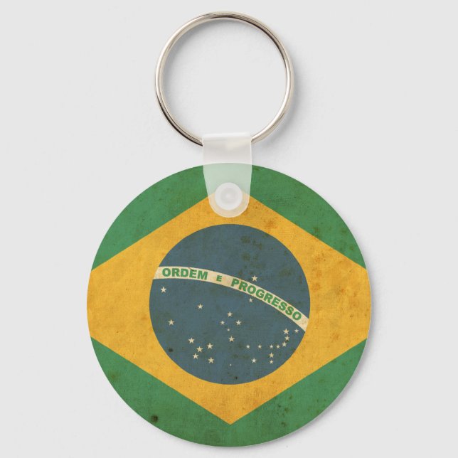 Porte-clés Drapeau vintage Brésil (Recto)