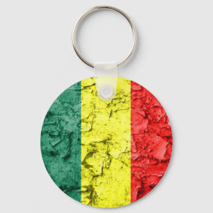 Porte-clés Drapeau vintage de rasta