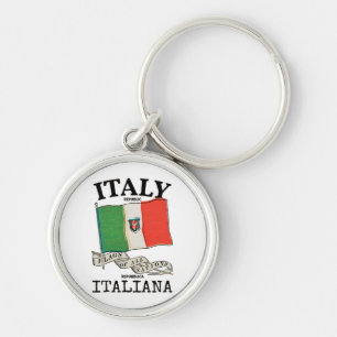 Porte-clés Drapeau vintage du pays Italie